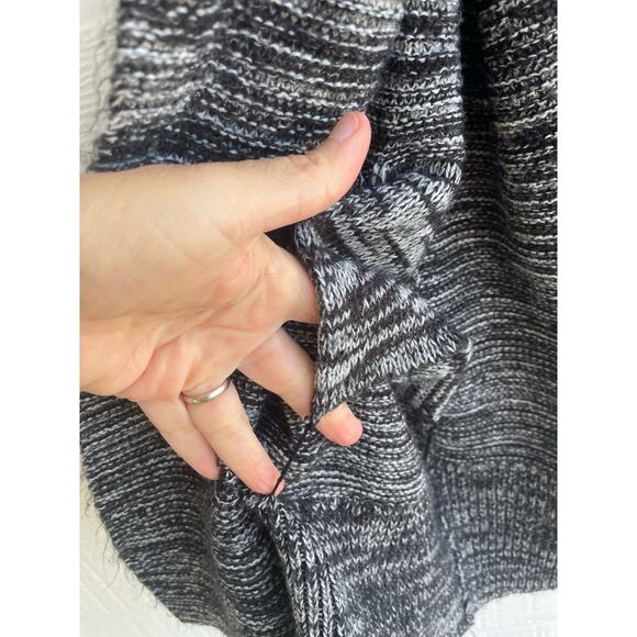 Simply Vera open front cardigan gray and black LG - Picture 5 of 10